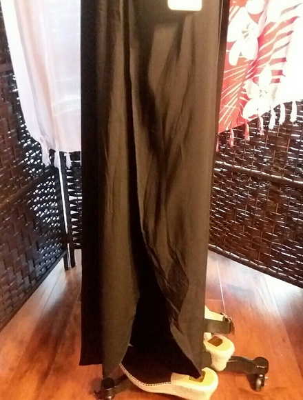Black Split/Open Leg Pants with Tie Sz 3X. - Picture 4 of 7